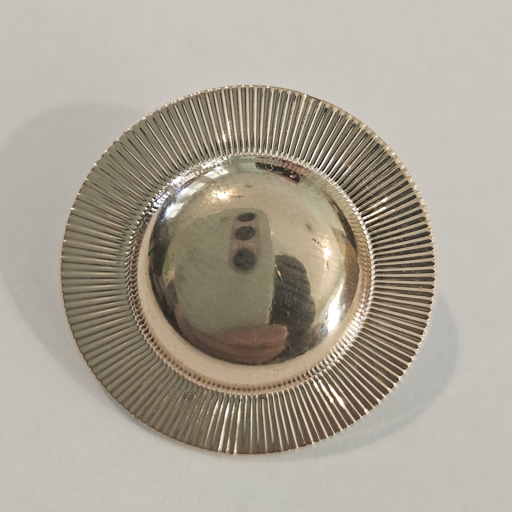 Vintage Gold Stud Dome Geometric Earrings Formal Avant Garde Office Party Retro - Picture 3 of 6
